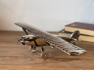 Vintage aluminum propeller plane - Kif-Kif Import