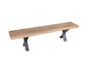 Tao bench (straight cut) metal base Docks - Kif-Kif Import