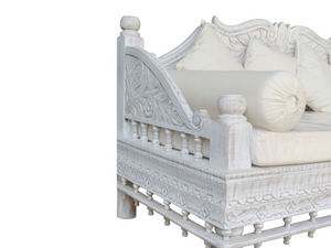 Wooden sofa ANNAPURNA White - Kif-Kif Import