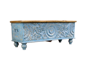 Indian carved patinated chest - Kif-Kif Import