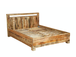 Dhaka wooden bed with box spring - Kif-Kif Import