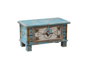 Indian carved patinated chest - Kif-Kif Import