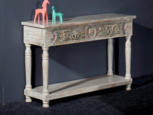 Antique carved 2-drawer console - Kif-Kif Import