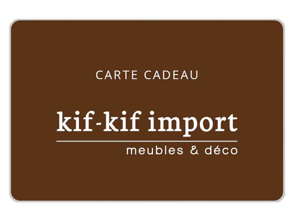 E-carte cadeau Kif-Kif Import - Kif-Kif Import