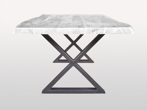 Par de patas de mesa de comedor X de metal gris antracita - Kif-Kif Import