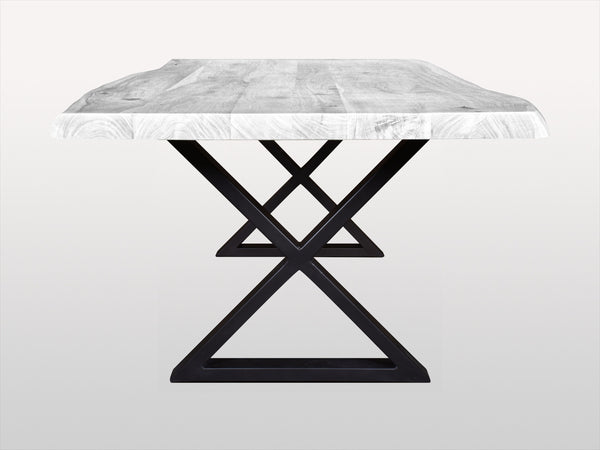 Par de patas de mesa de comedor X de metal negro - Kif-Kif Import