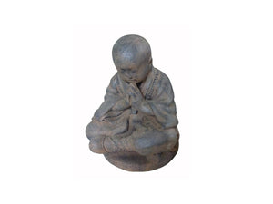 Seated Shaoline statue in cement - Kif-Kif Import