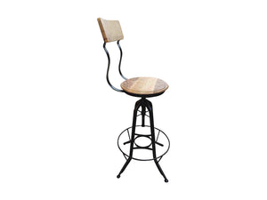 MANUFACTURE II adjustable stool with backrest - Kif-Kif Import
