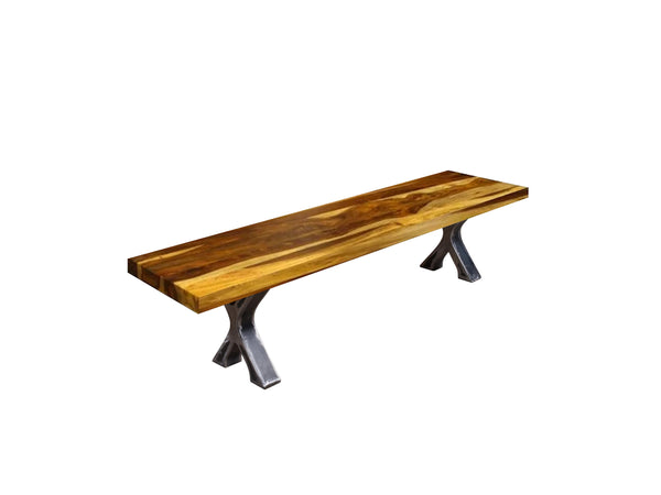 Tao bench (straight cut) champagne rosewood base Docks - Kif-Kif Import