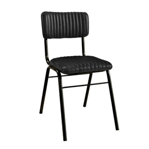 Chaise en cuir Hart noire - Kif-Kif Import