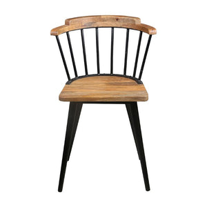 Bellina metal and wood chair
